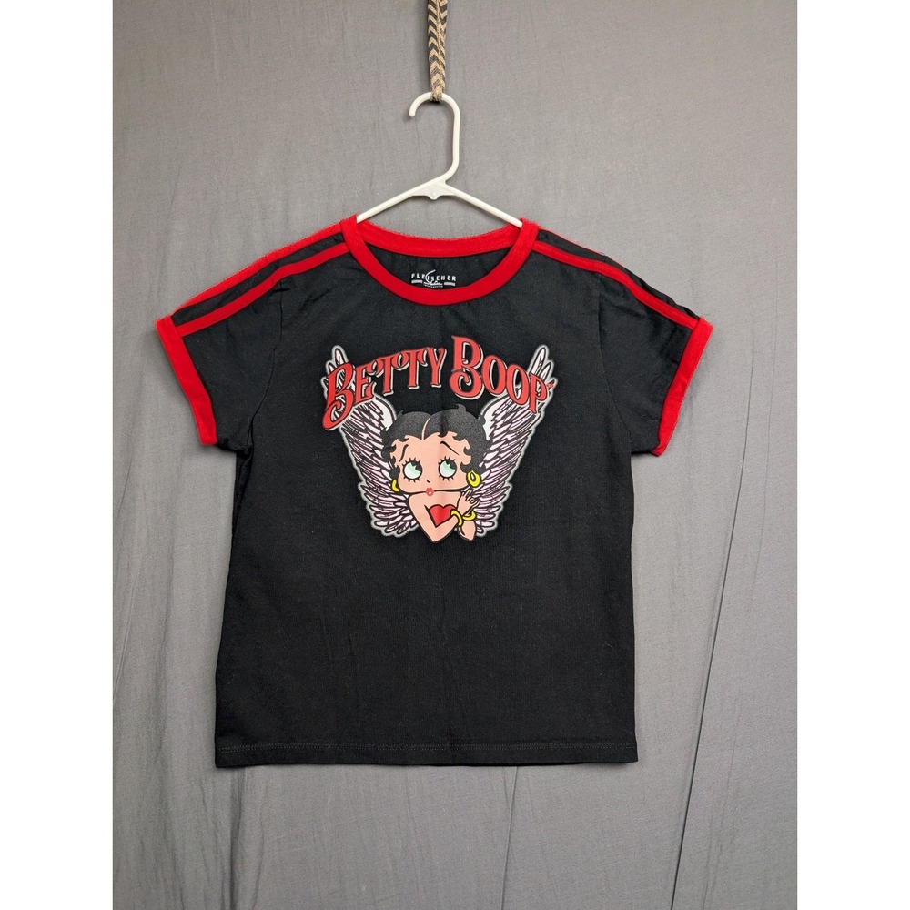 Fleischer Studios Kids Short Sleeve Black‎ T Shirt Size XL Betty Boop